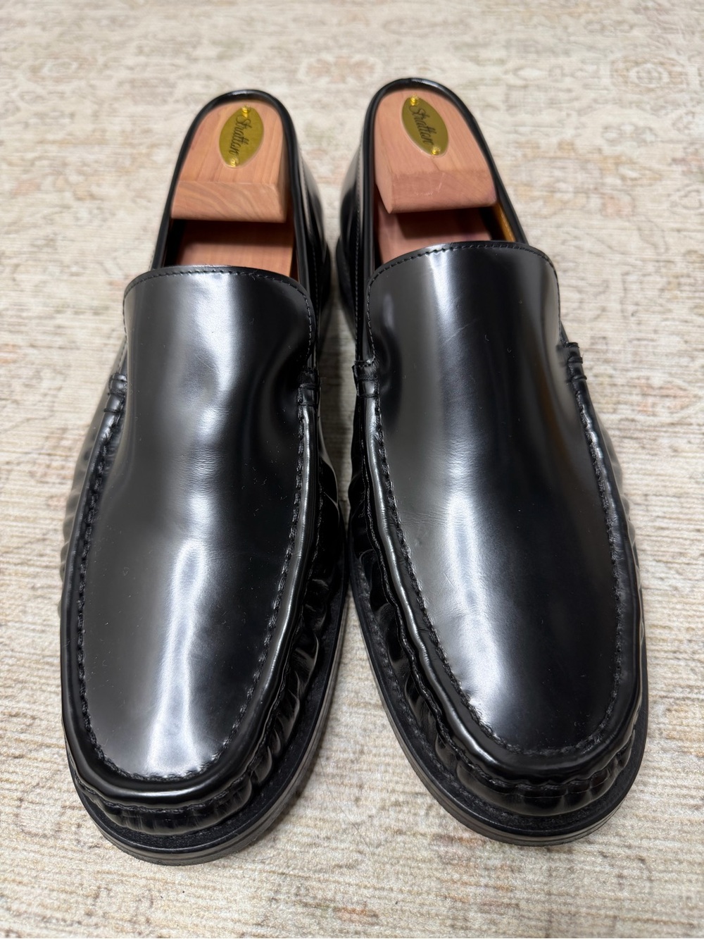 Suitsupply Black Patent Leather Slip-On Loafers